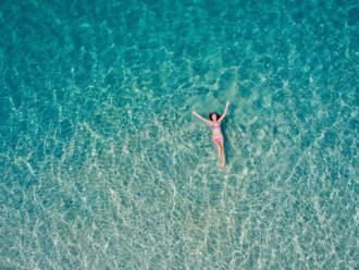 woman swimming